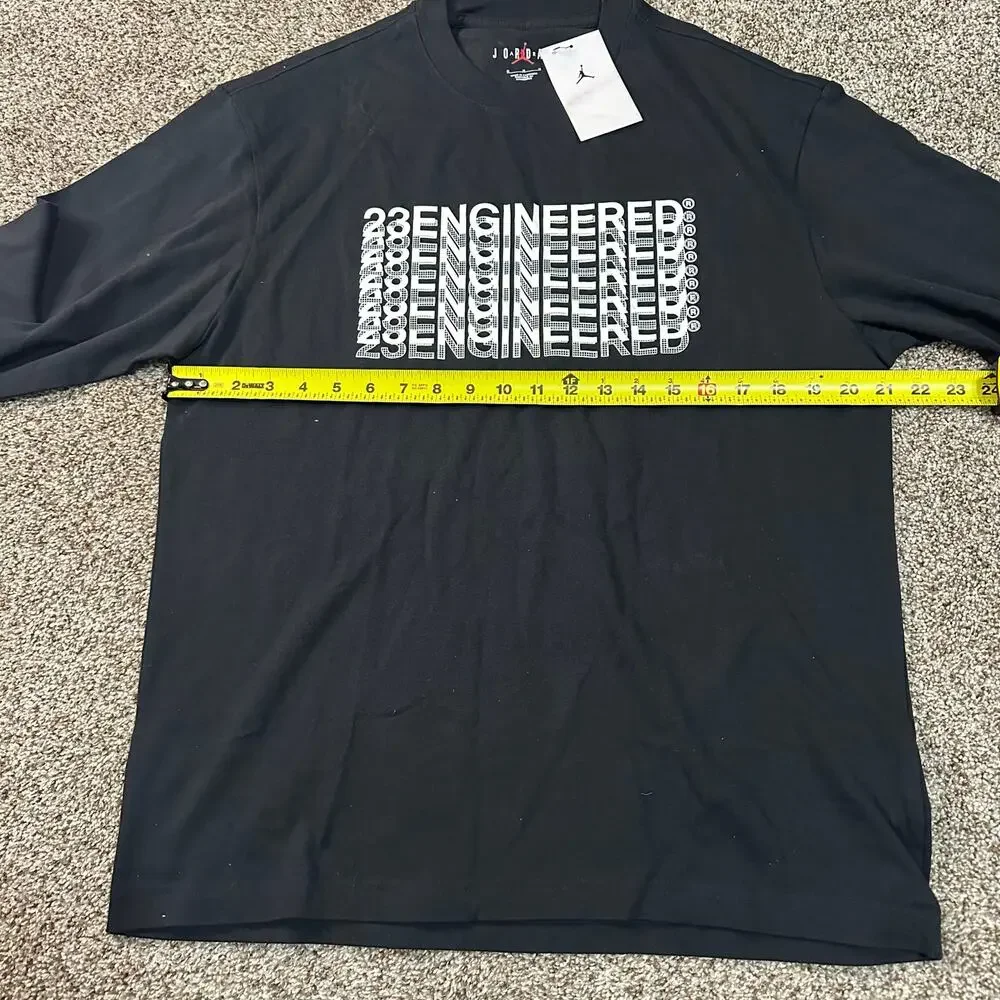 AIR JORDAN Men's 23 Engineered Long-Sleeve Tee Size M in Black